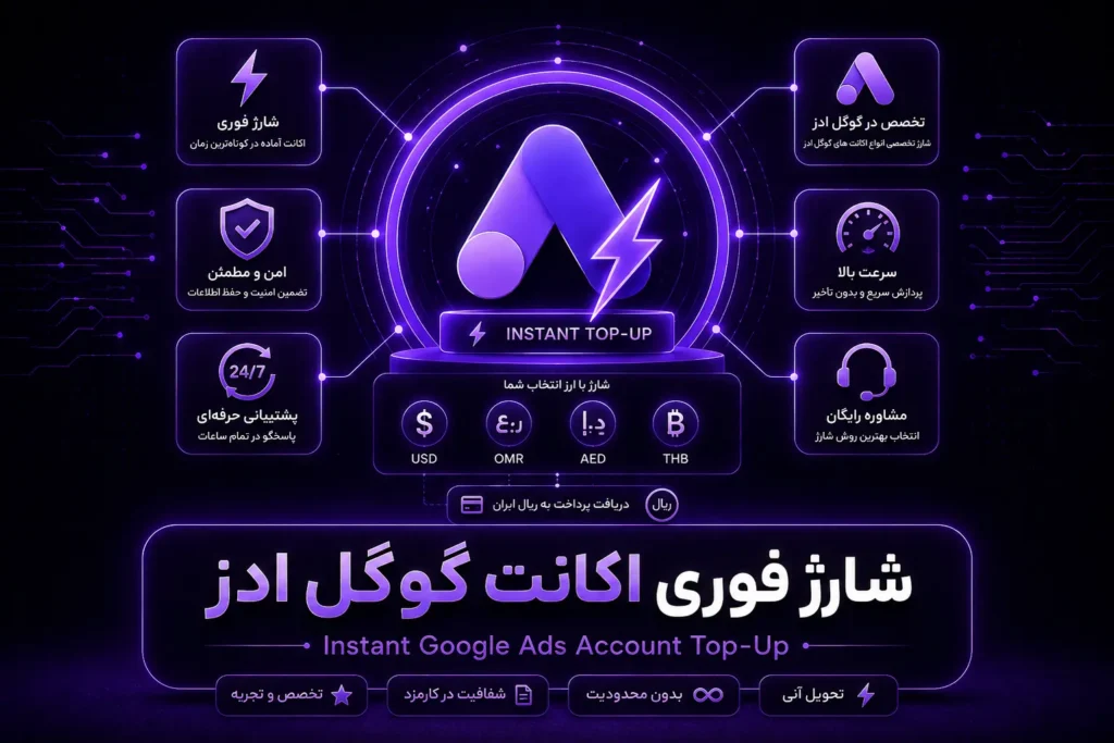 شارژ فوری اکانت گوگل ادز در آژانس دیجیتال مارکتینگ ادورتم